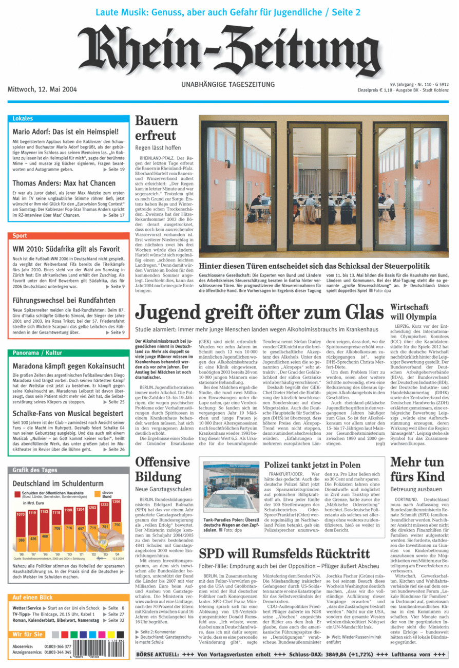 Rhein-Zeitung Koblenz & Region vom Mittwoch, 12.05.2004