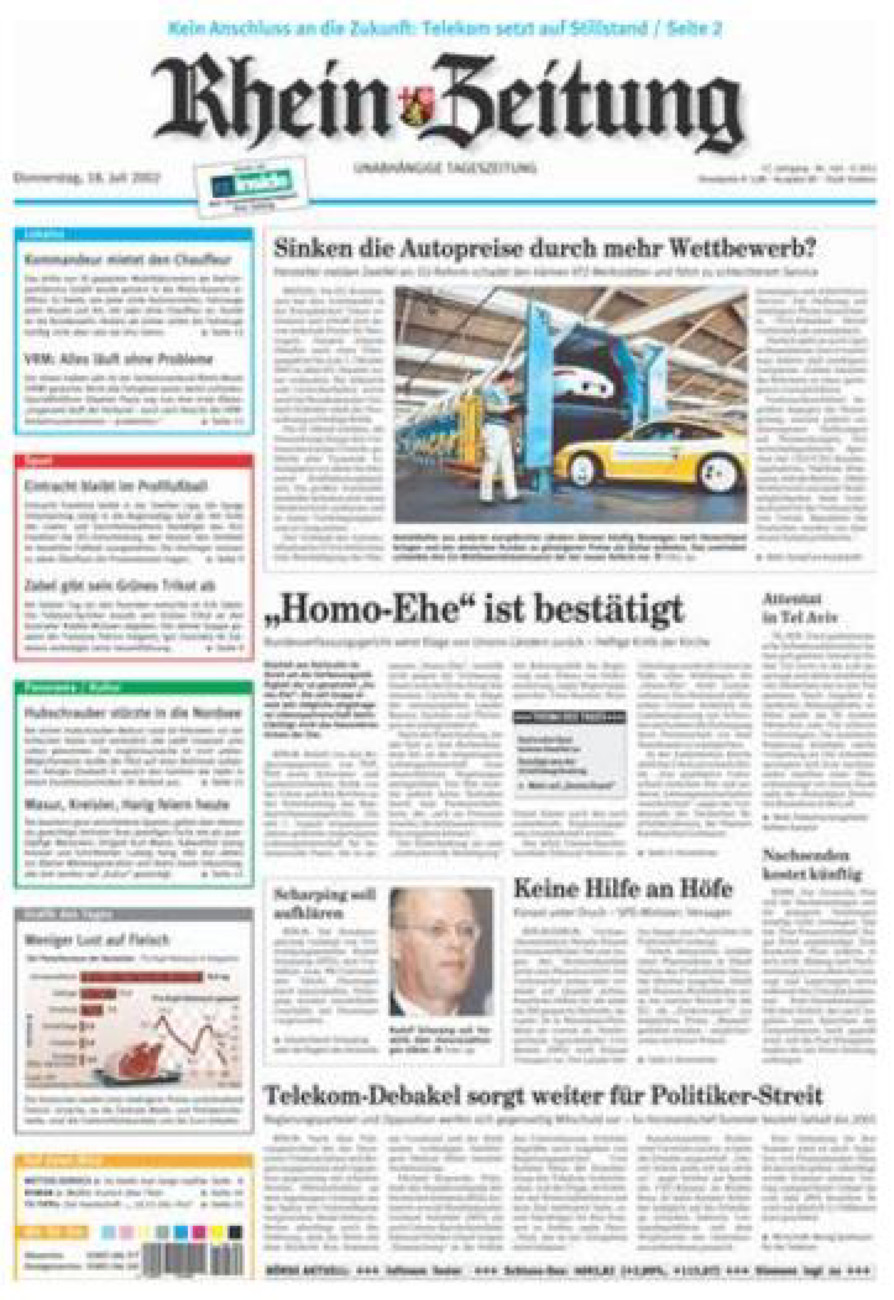 Rhein-Zeitung Koblenz & Region vom Donnerstag, 18.07.2002