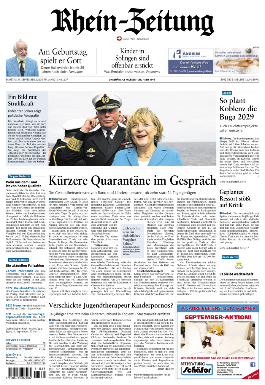 Rhein-Zeitung Koblenz & Region vom Samstag, 05.09.2020
