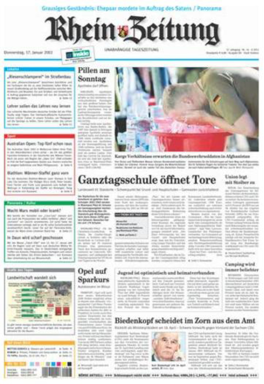 Rhein-Zeitung Koblenz & Region vom Donnerstag, 17.01.2002