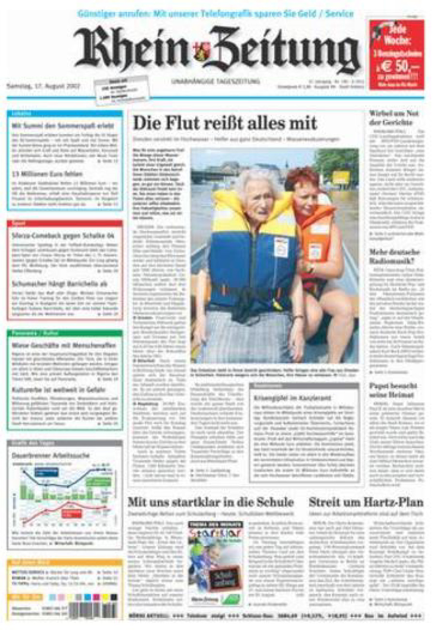 Rhein-Zeitung Koblenz & Region vom Samstag, 17.08.2002