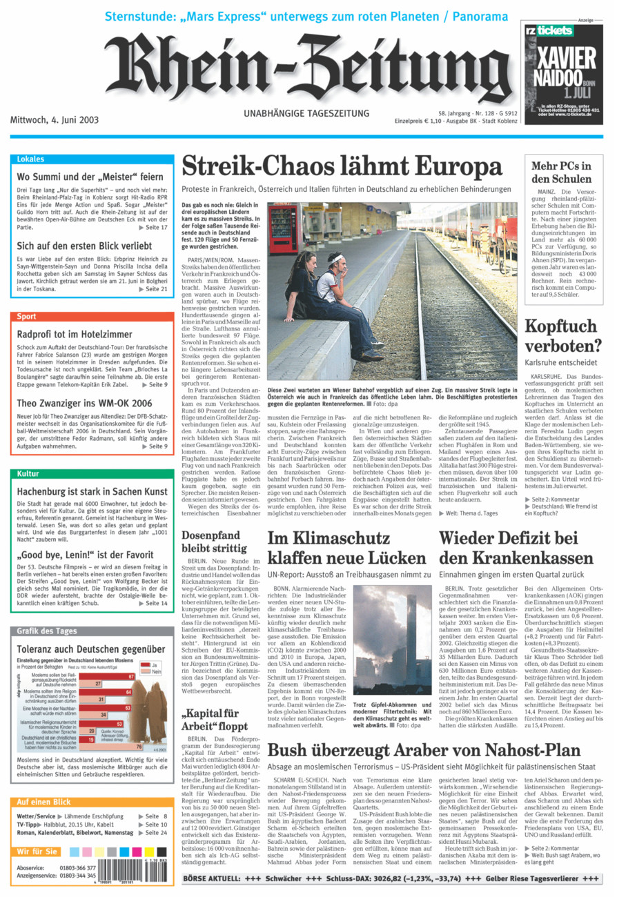 Rhein-Zeitung Koblenz & Region vom Mittwoch, 04.06.2003