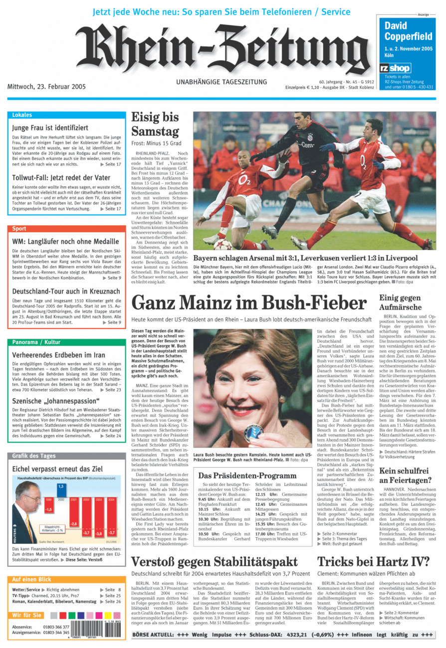 Rhein-Zeitung Koblenz & Region vom Mittwoch, 23.02.2005