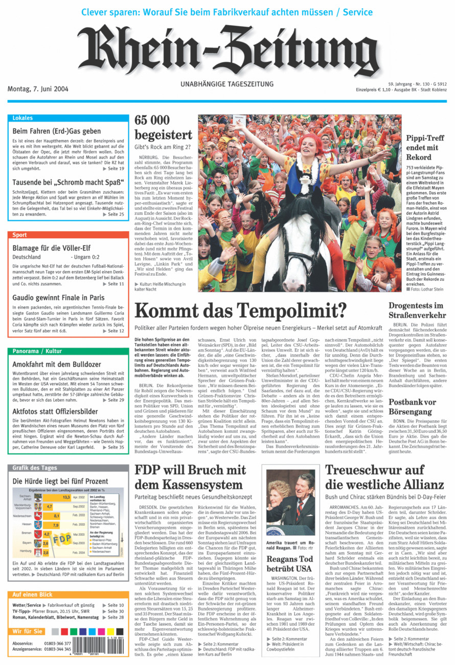 Rhein-Zeitung Koblenz & Region vom Montag, 07.06.2004