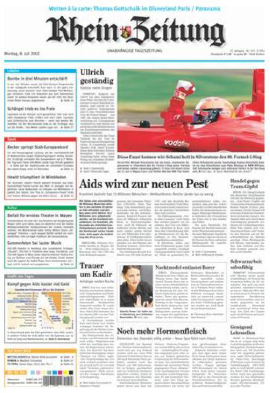 Rhein-Zeitung Koblenz & Region vom Montag, 08.07.2002