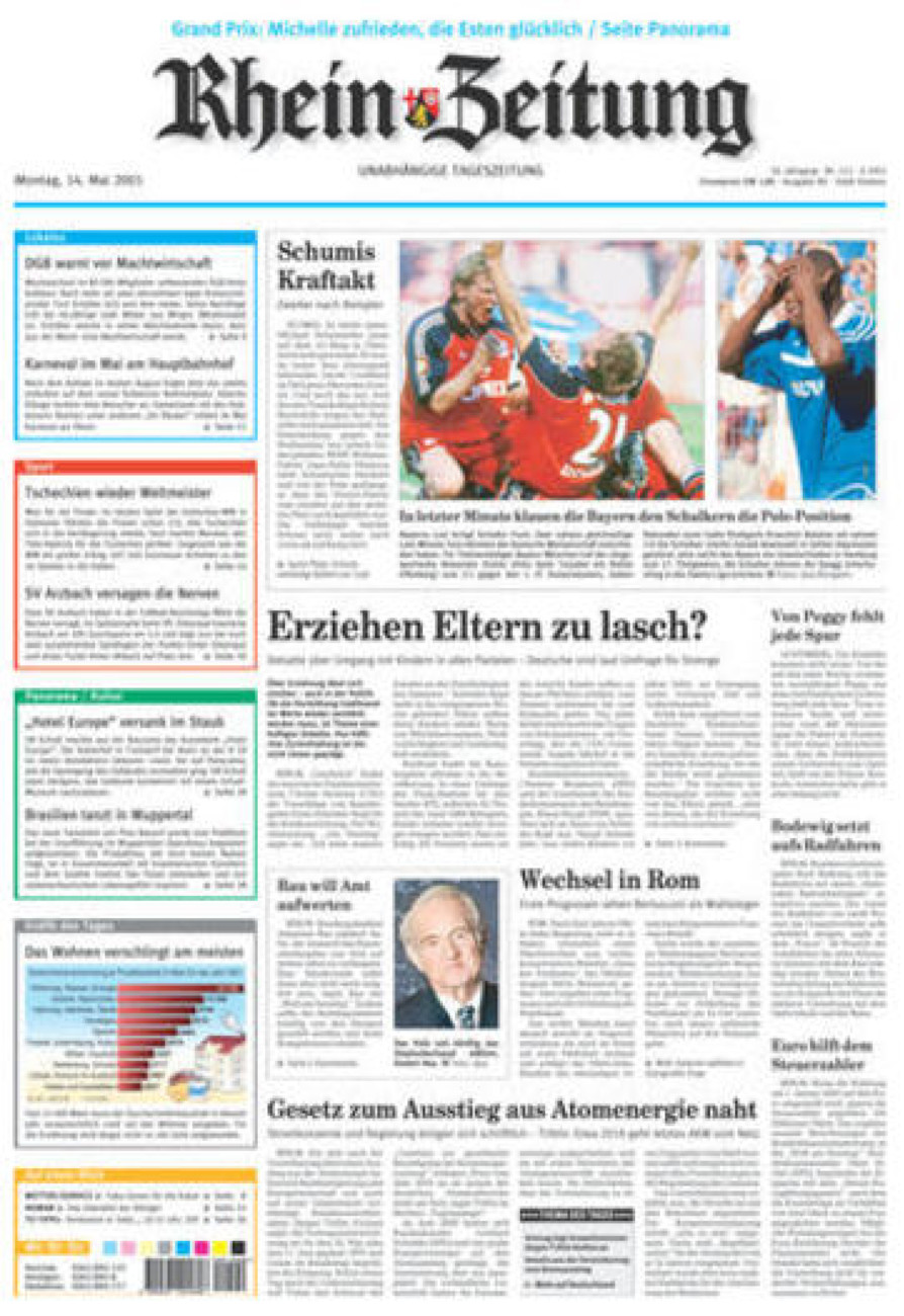 Rhein-Zeitung Koblenz & Region vom Montag, 14.05.2001