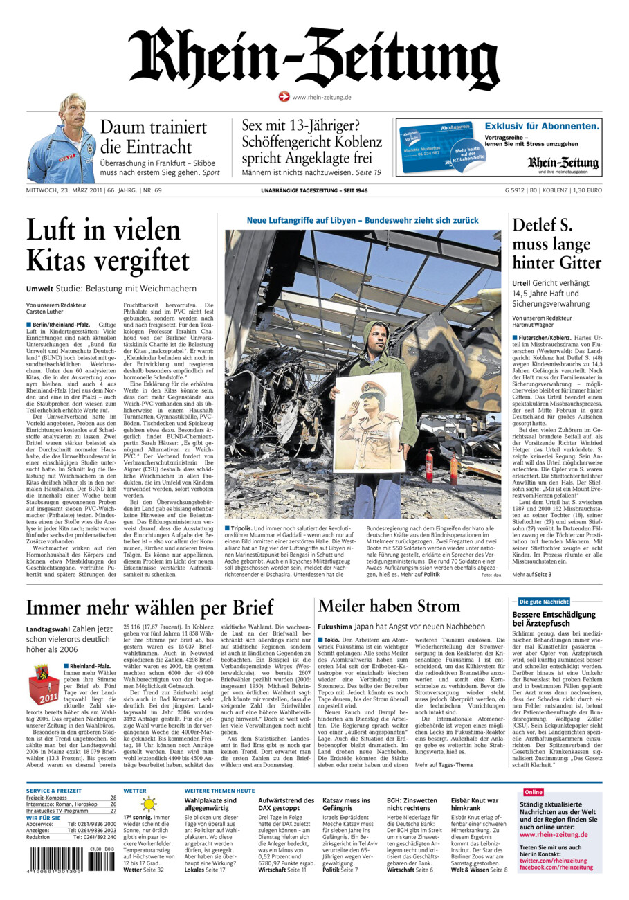Rhein-Zeitung Koblenz & Region vom Mittwoch, 23.03.2011