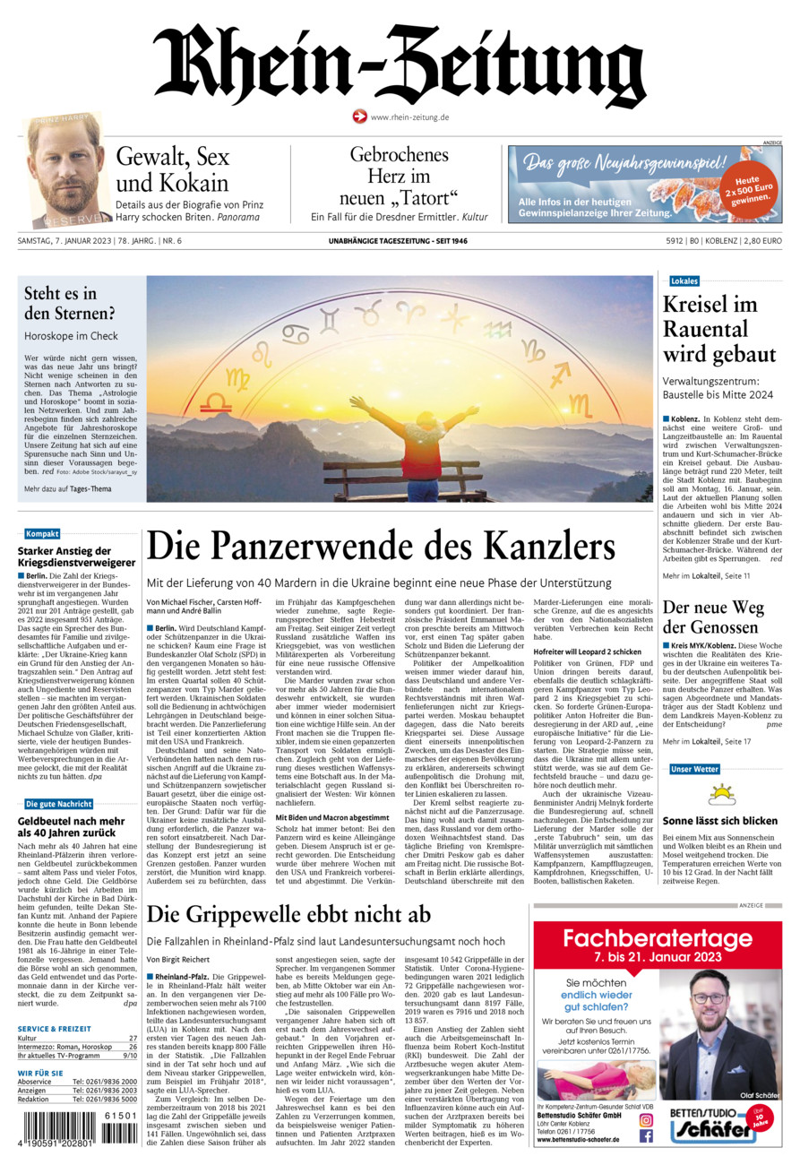 Rhein-Zeitung Koblenz & Region vom Samstag, 07.01.2023