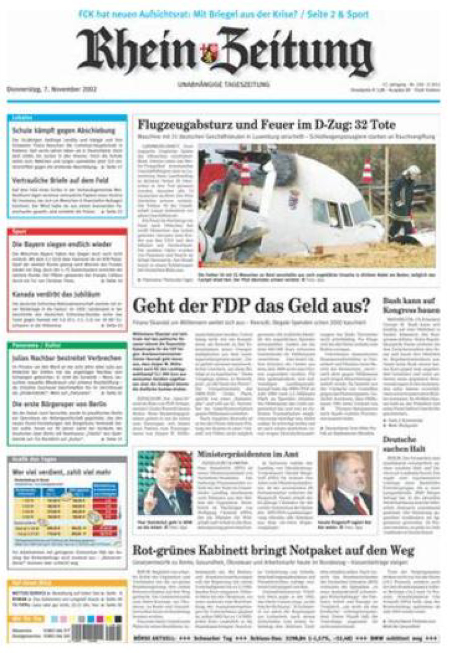 Rhein-Zeitung Koblenz & Region vom Donnerstag, 07.11.2002