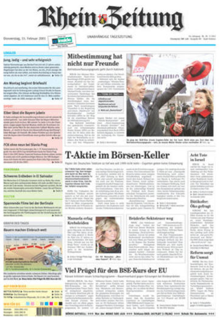 Rhein-Zeitung Koblenz & Region vom Donnerstag, 15.02.2001