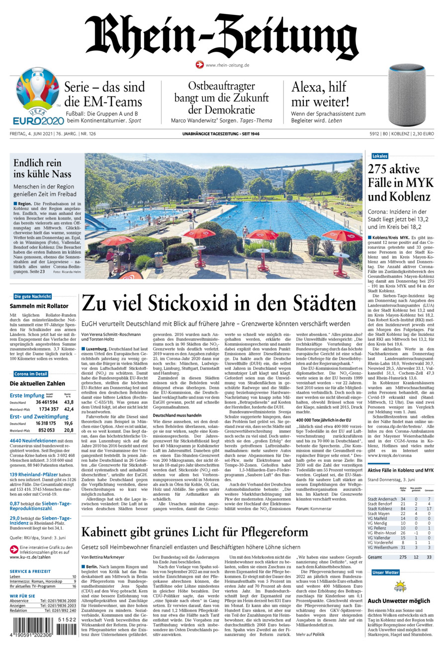 Rhein-Zeitung Koblenz & Region vom Freitag, 04.06.2021