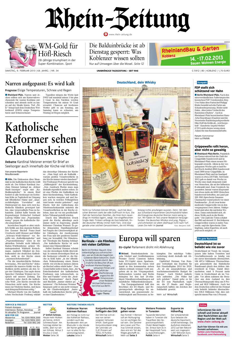 Rhein-Zeitung Koblenz & Region vom Samstag, 09.02.2013
