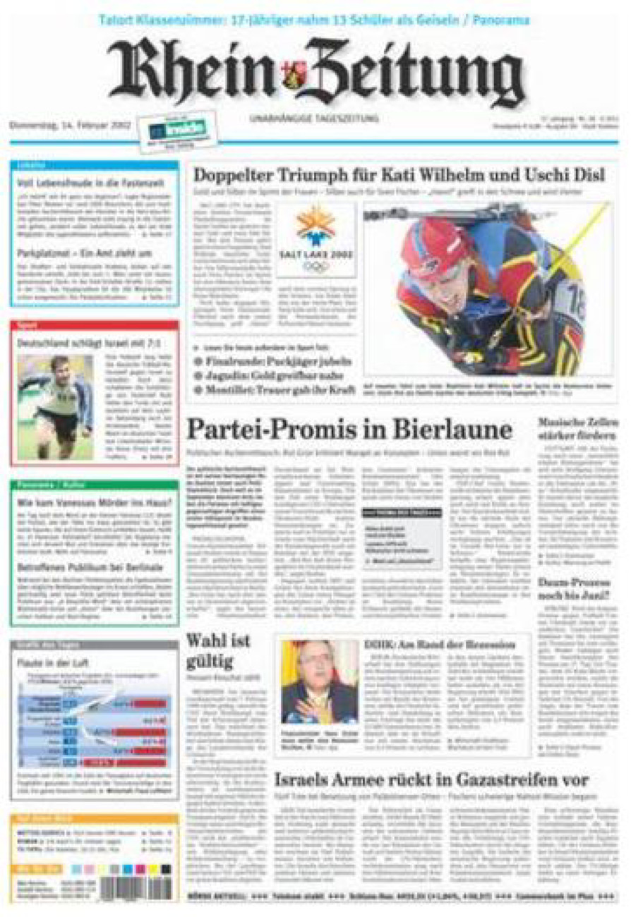 Rhein-Zeitung Koblenz & Region vom Donnerstag, 14.02.2002