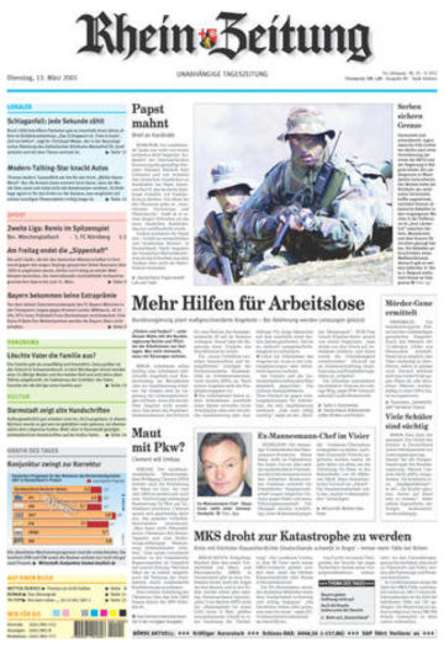Rhein-Zeitung Koblenz & Region vom Dienstag, 13.03.2001