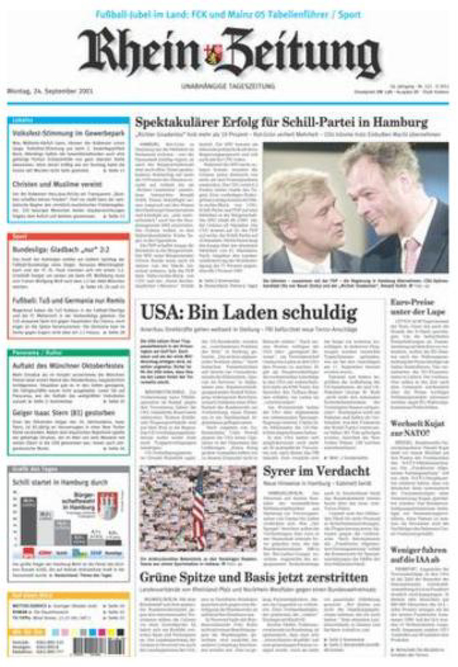 Rhein-Zeitung Koblenz & Region vom Montag, 24.09.2001
