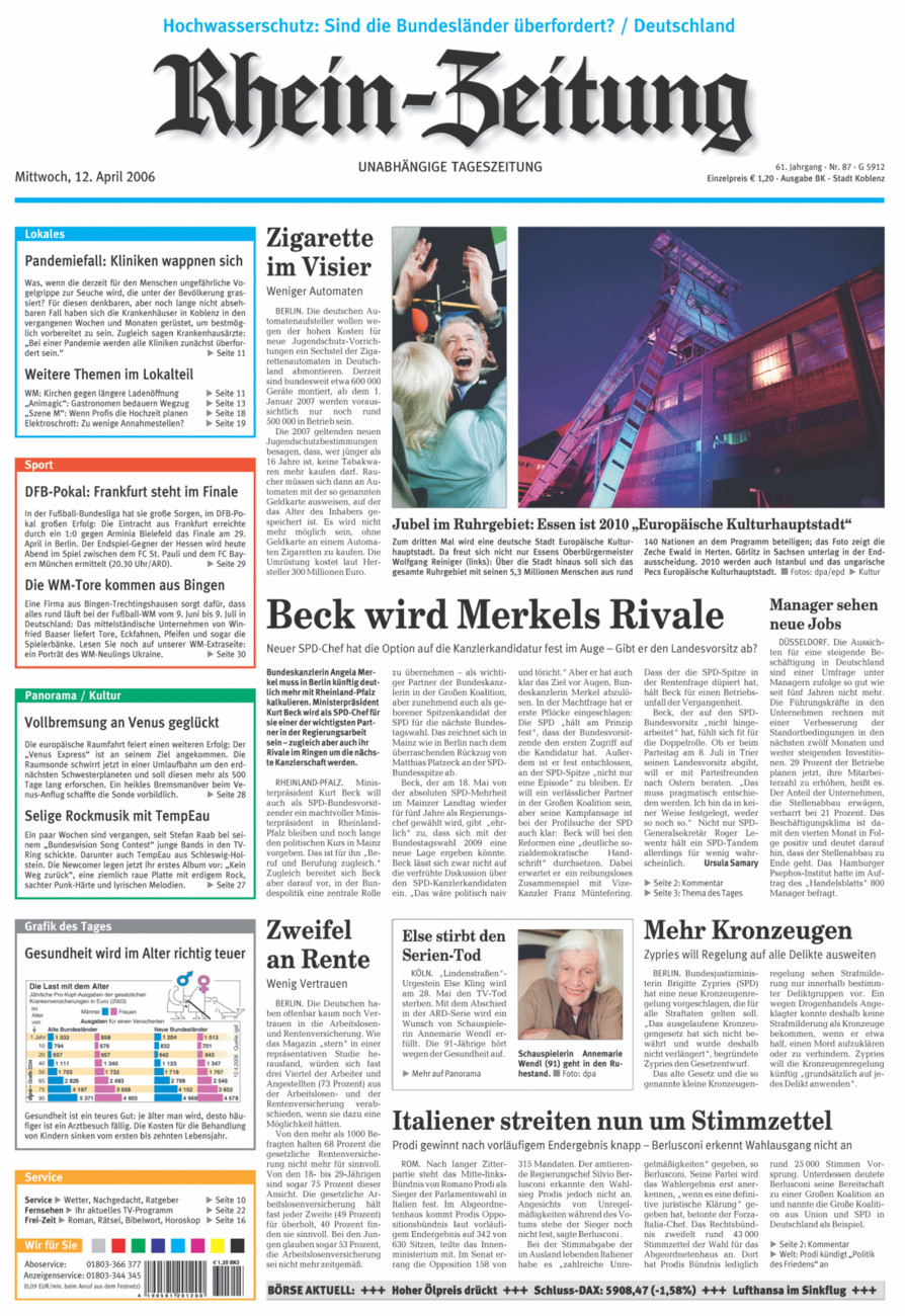 Rhein-Zeitung Koblenz & Region vom Mittwoch, 12.04.2006