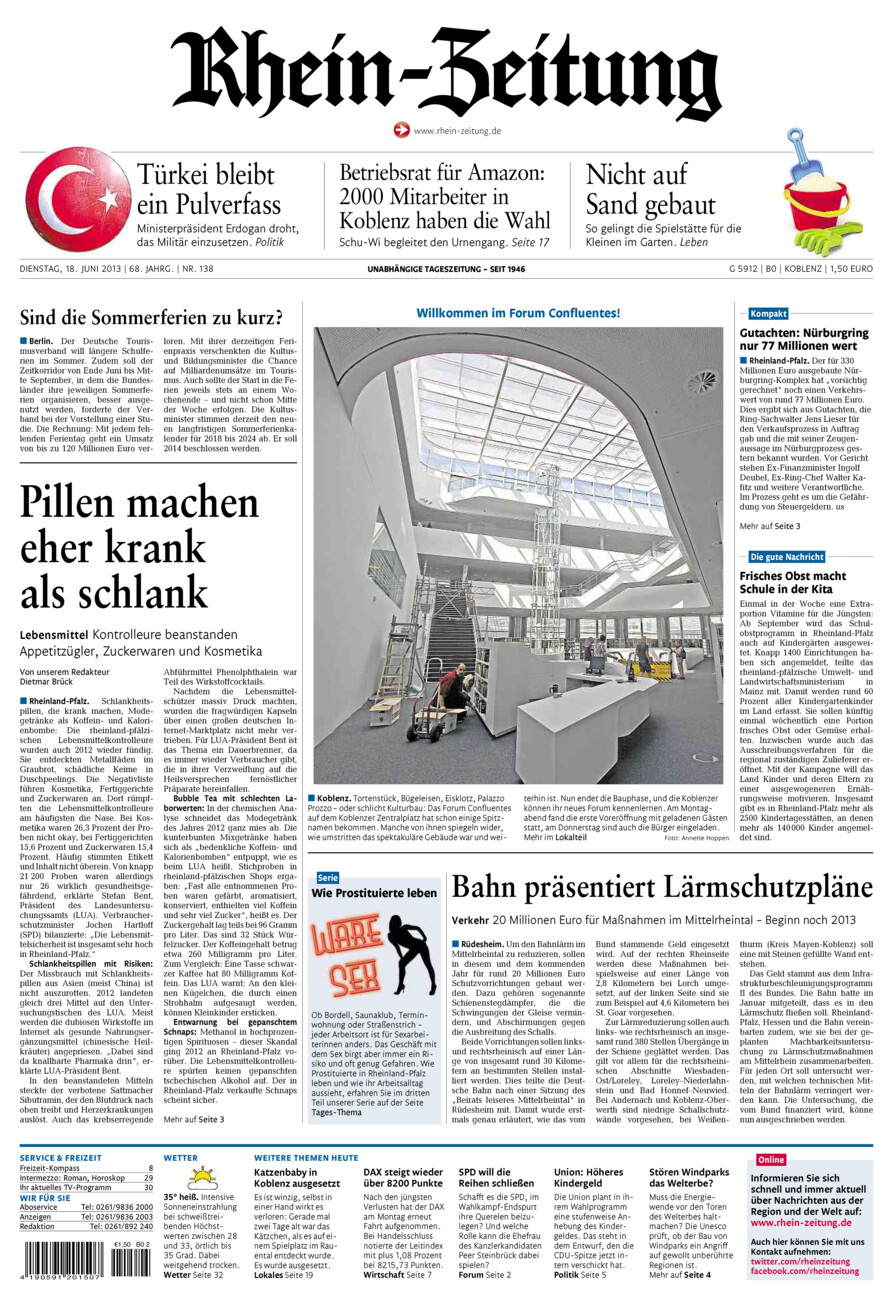 Rhein-Zeitung Koblenz & Region vom Dienstag, 18.06.2013