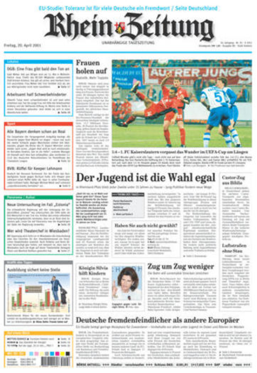 Rhein-Zeitung Koblenz & Region vom Freitag, 20.04.2001