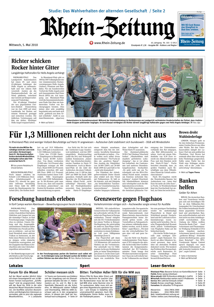 Rhein-Zeitung Koblenz & Region vom Mittwoch, 05.05.2010