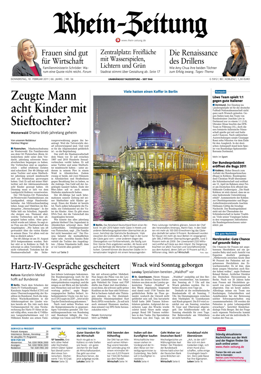 Rhein-Zeitung Koblenz & Region vom Donnerstag, 10.02.2011