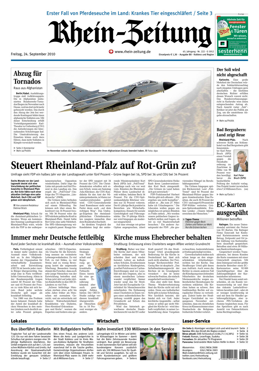 Rhein-Zeitung Koblenz & Region vom Freitag, 24.09.2010