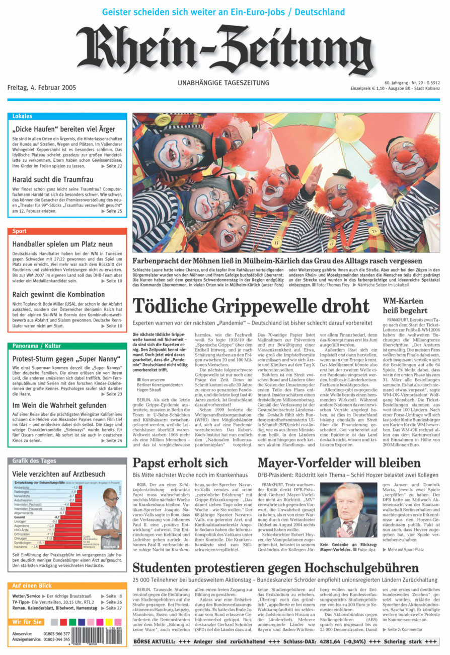 Rhein-Zeitung Koblenz & Region vom Freitag, 04.02.2005