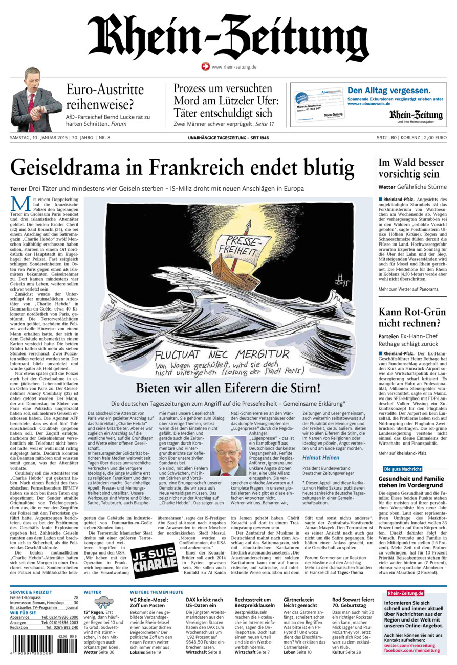 Rhein-Zeitung Koblenz & Region vom Samstag, 10.01.2015
