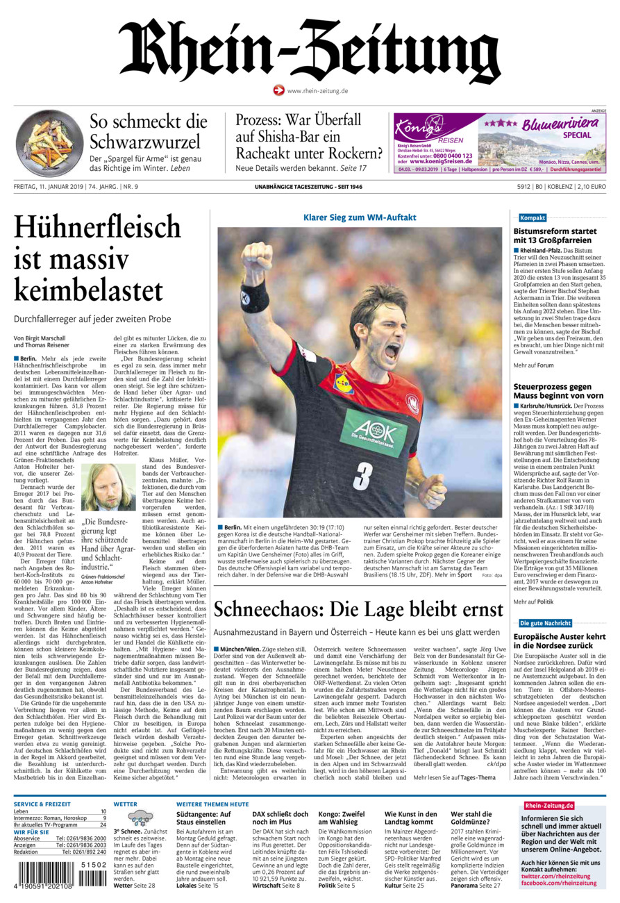 Rhein-Zeitung Koblenz & Region vom Freitag, 11.01.2019