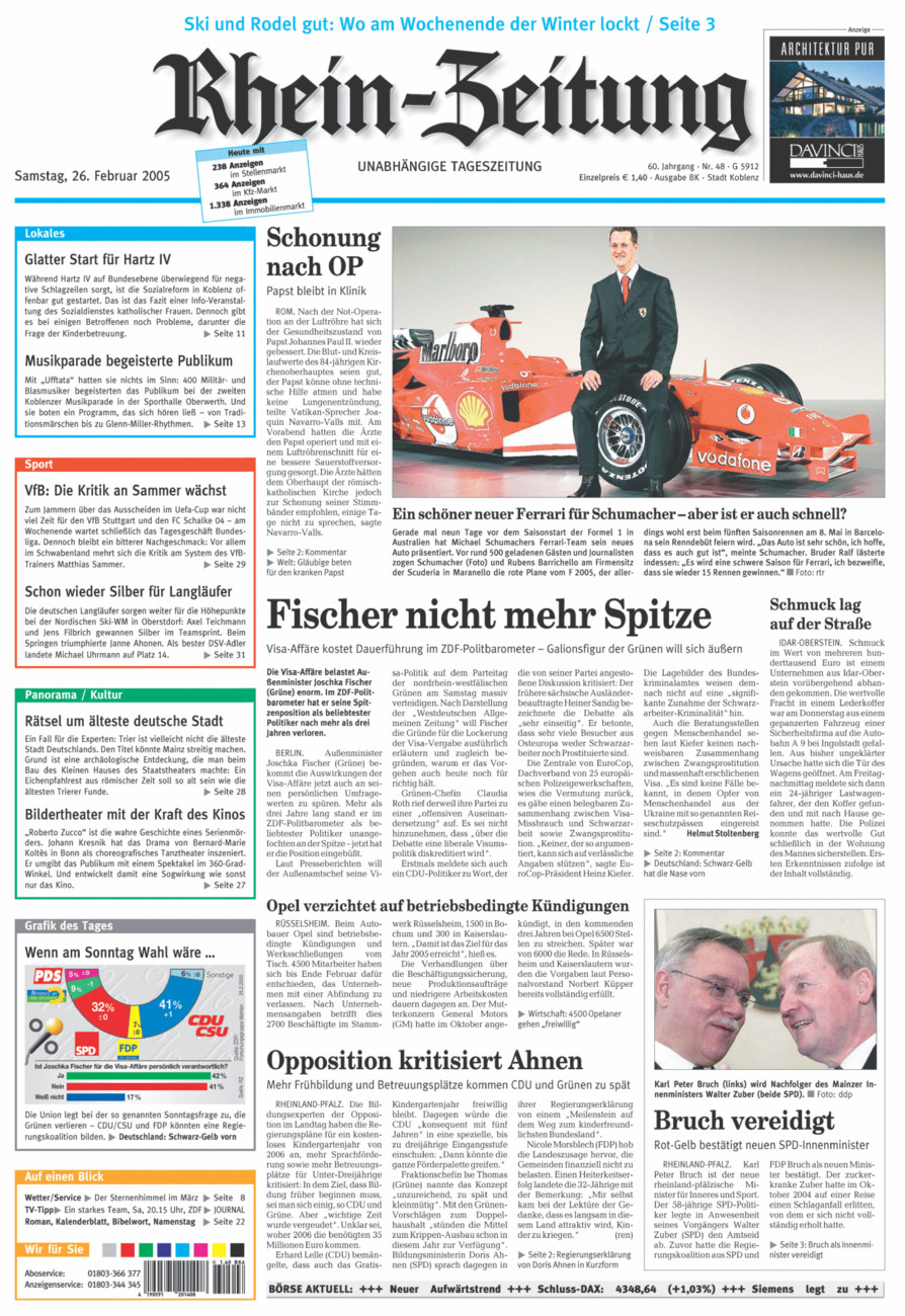 Rhein-Zeitung Koblenz & Region vom Samstag, 26.02.2005
