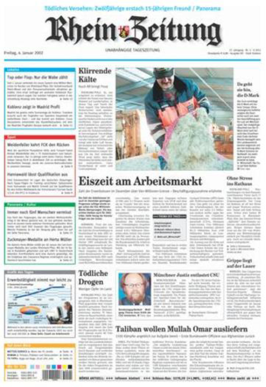 Rhein-Zeitung Koblenz & Region vom Freitag, 04.01.2002