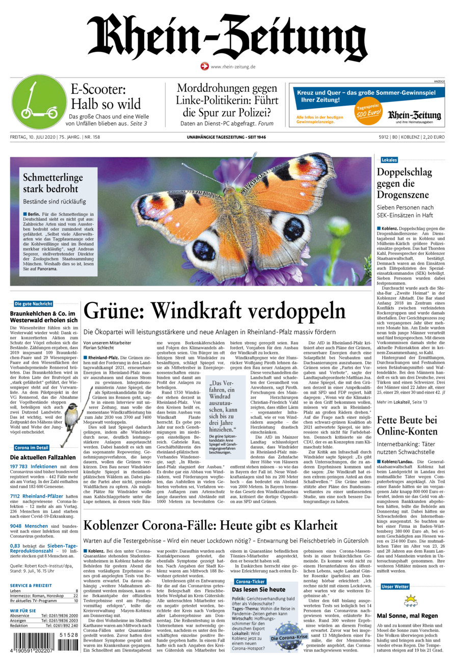 Rhein-Zeitung Koblenz & Region vom Freitag, 10.07.2020