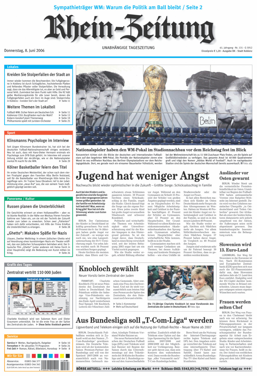 Rhein-Zeitung Koblenz & Region vom Donnerstag, 08.06.2006