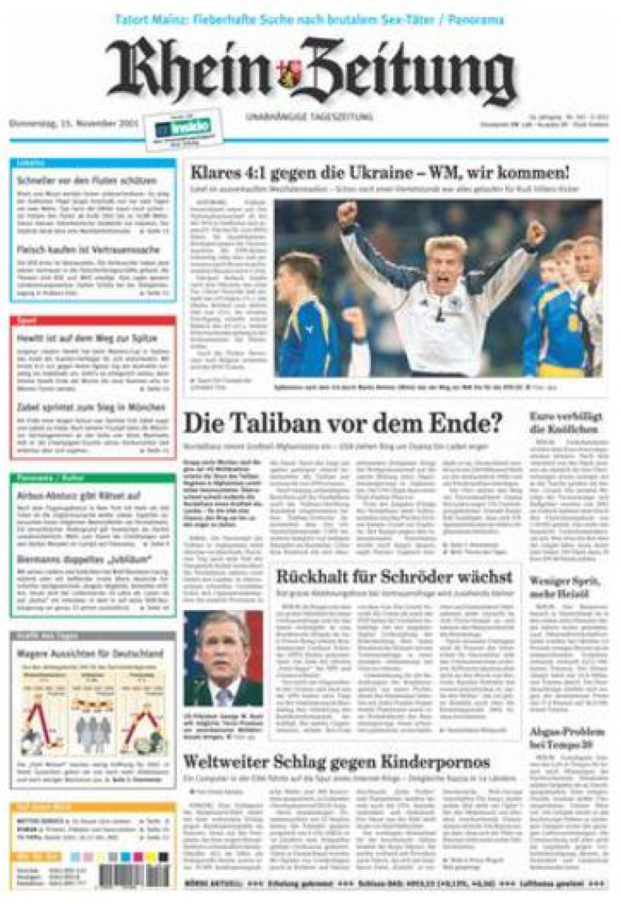 Rhein-Zeitung Koblenz & Region vom Donnerstag, 15.11.2001