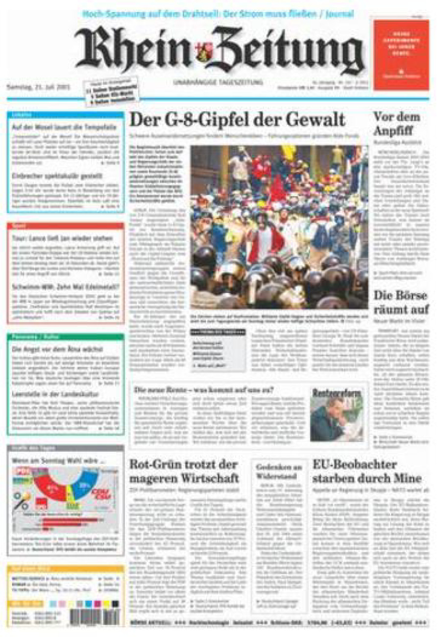 Rhein-Zeitung Koblenz & Region vom Samstag, 21.07.2001