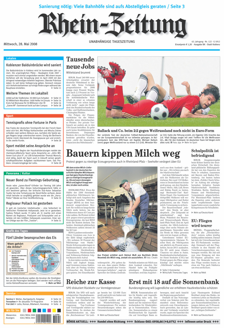 Rhein-Zeitung Koblenz & Region vom Mittwoch, 28.05.2008