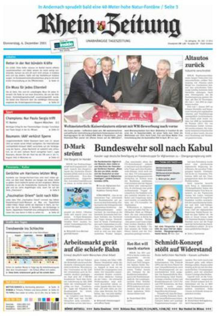 Rhein-Zeitung Koblenz & Region vom Donnerstag, 06.12.2001