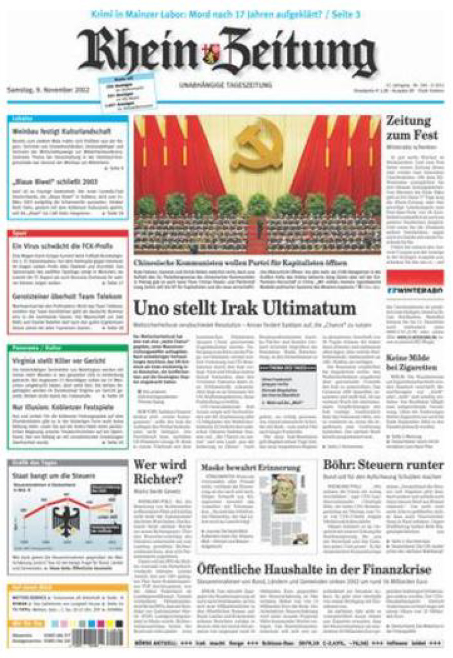 Rhein-Zeitung Koblenz & Region vom Samstag, 09.11.2002