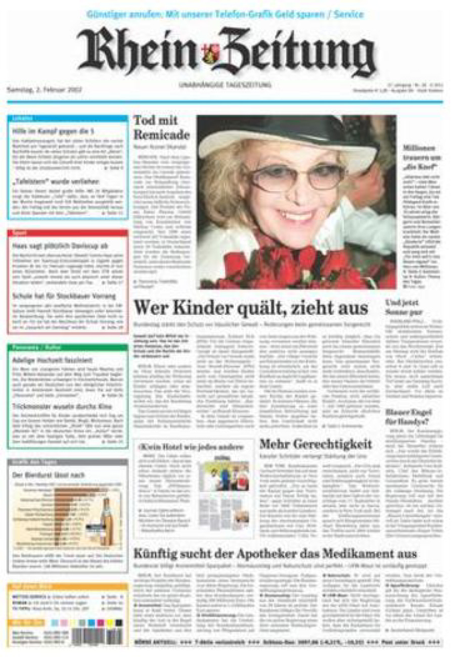 Rhein-Zeitung Koblenz & Region vom Samstag, 02.02.2002
