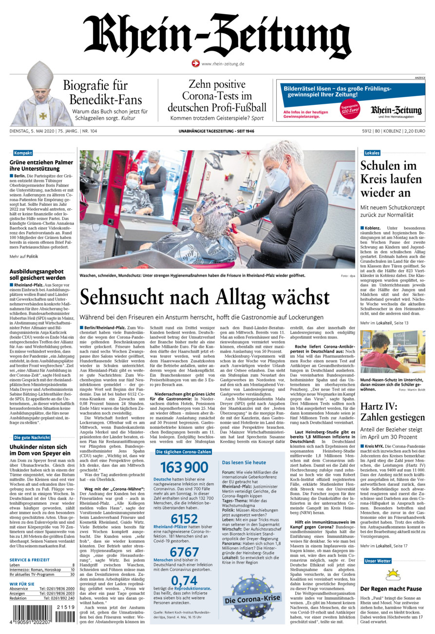 Rhein-Zeitung Koblenz & Region vom Dienstag, 05.05.2020