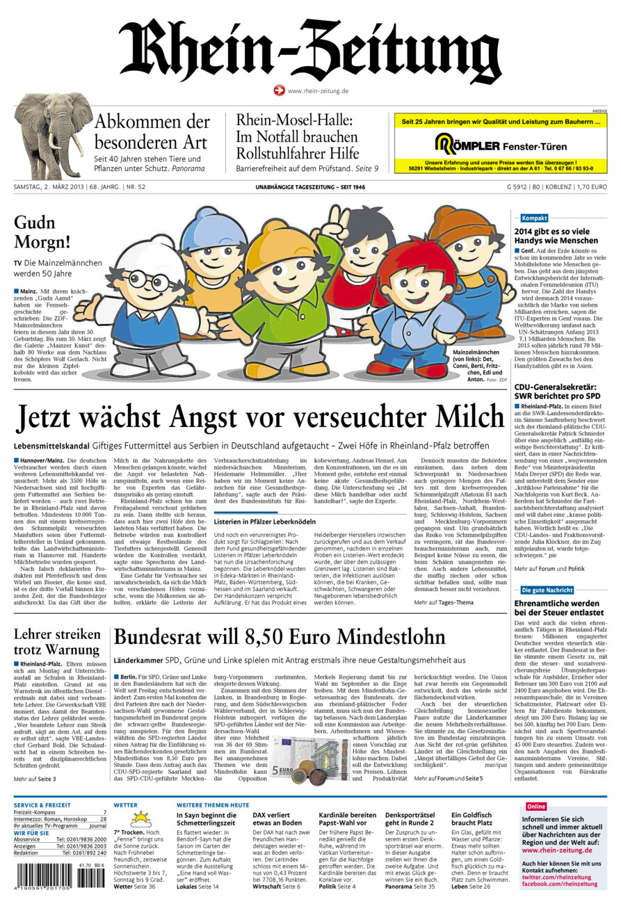 Rhein-Zeitung Koblenz & Region vom Samstag, 02.03.2013