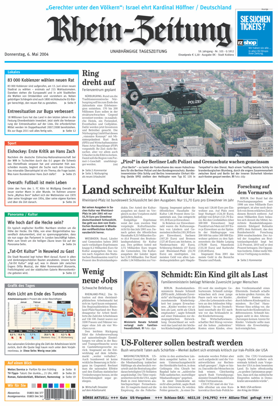 Rhein-Zeitung Koblenz & Region vom Donnerstag, 06.05.2004