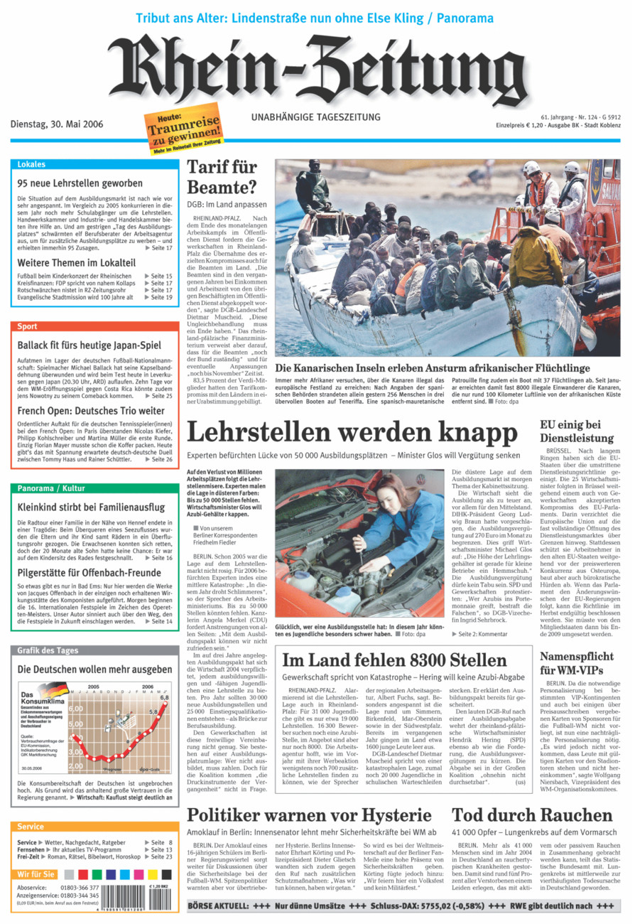 Rhein-Zeitung Koblenz & Region vom Dienstag, 30.05.2006