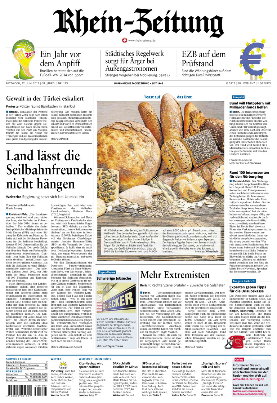 Rhein-Zeitung Koblenz & Region vom Mittwoch, 12.06.2013