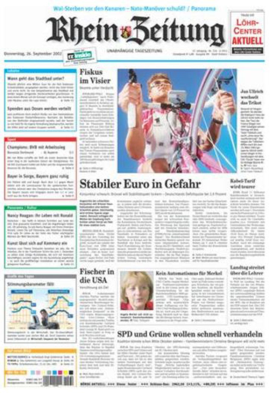 Rhein-Zeitung Koblenz & Region vom Donnerstag, 26.09.2002