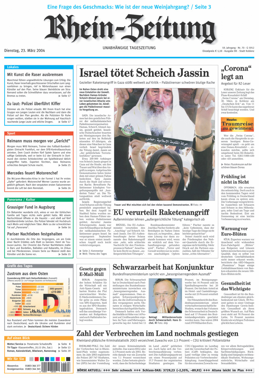 Rhein-Zeitung Koblenz & Region vom Dienstag, 23.03.2004