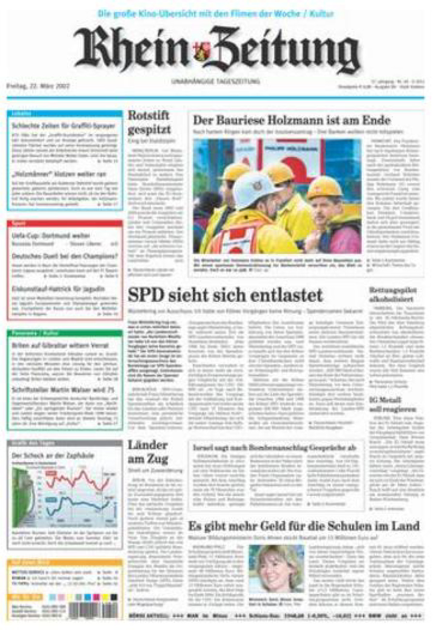 Rhein-Zeitung Koblenz & Region vom Freitag, 22.03.2002