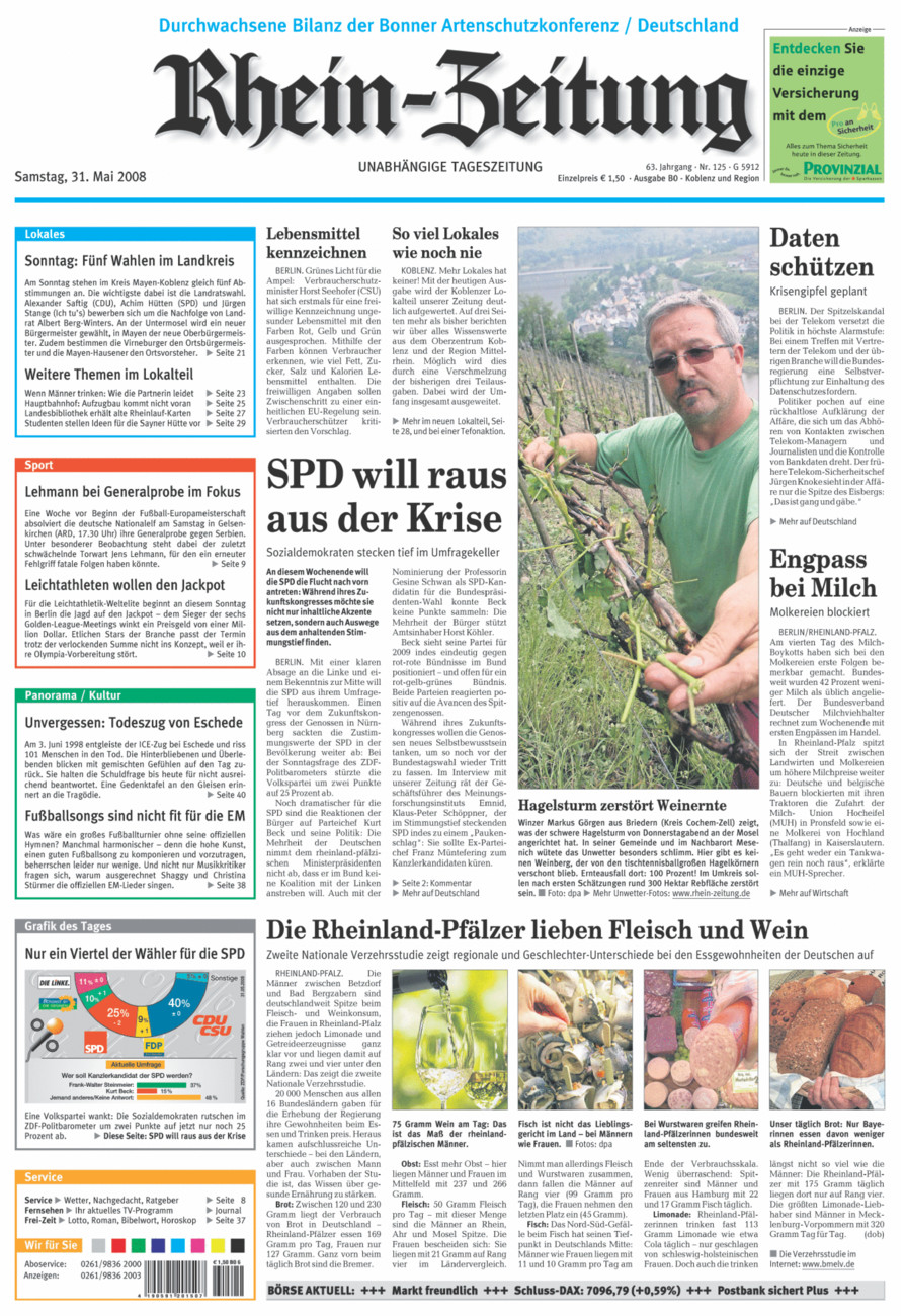 Rhein-Zeitung Koblenz & Region vom Samstag, 31.05.2008