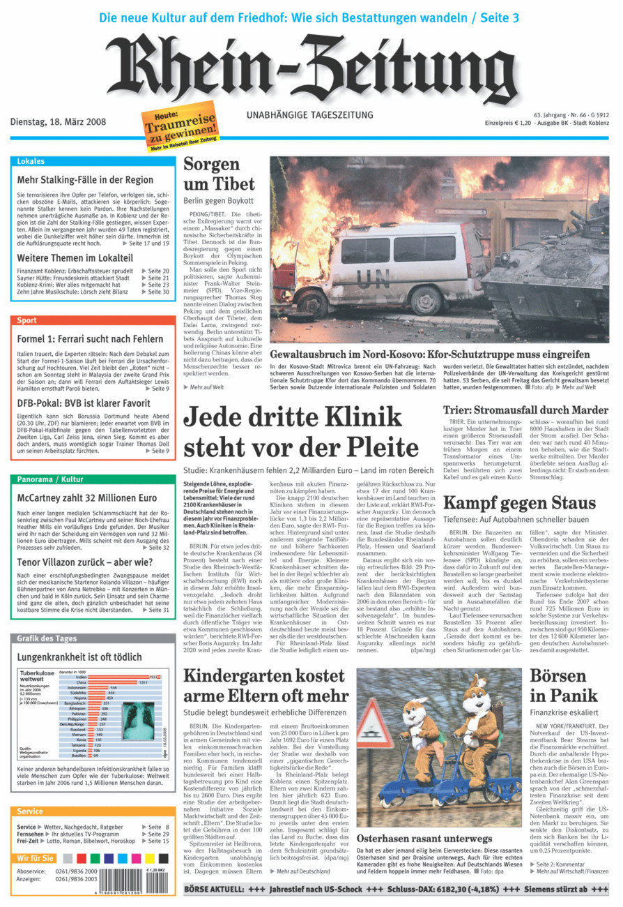 Rhein-Zeitung Koblenz & Region vom Dienstag, 18.03.2008