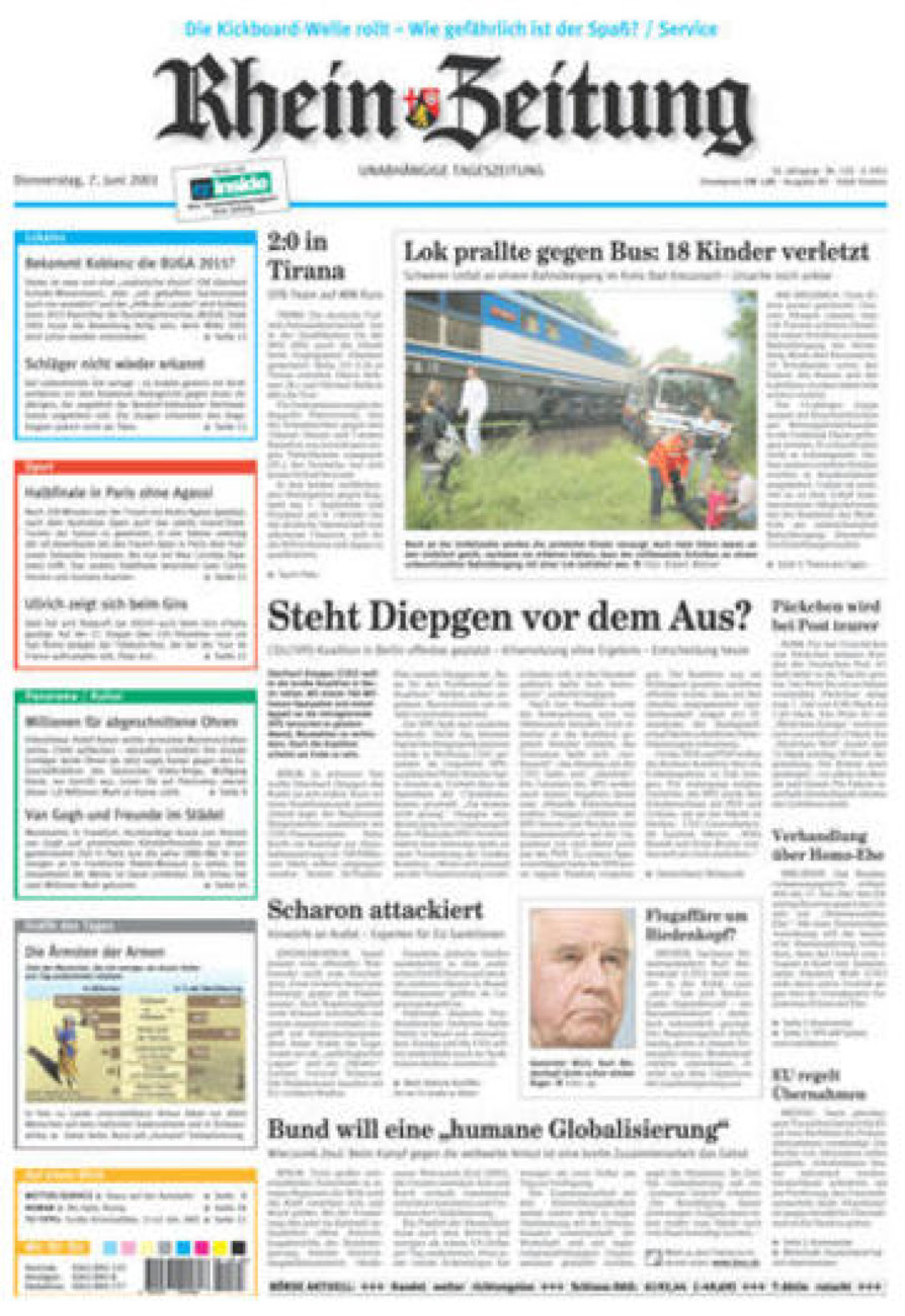 Rhein-Zeitung Koblenz & Region vom Donnerstag, 07.06.2001