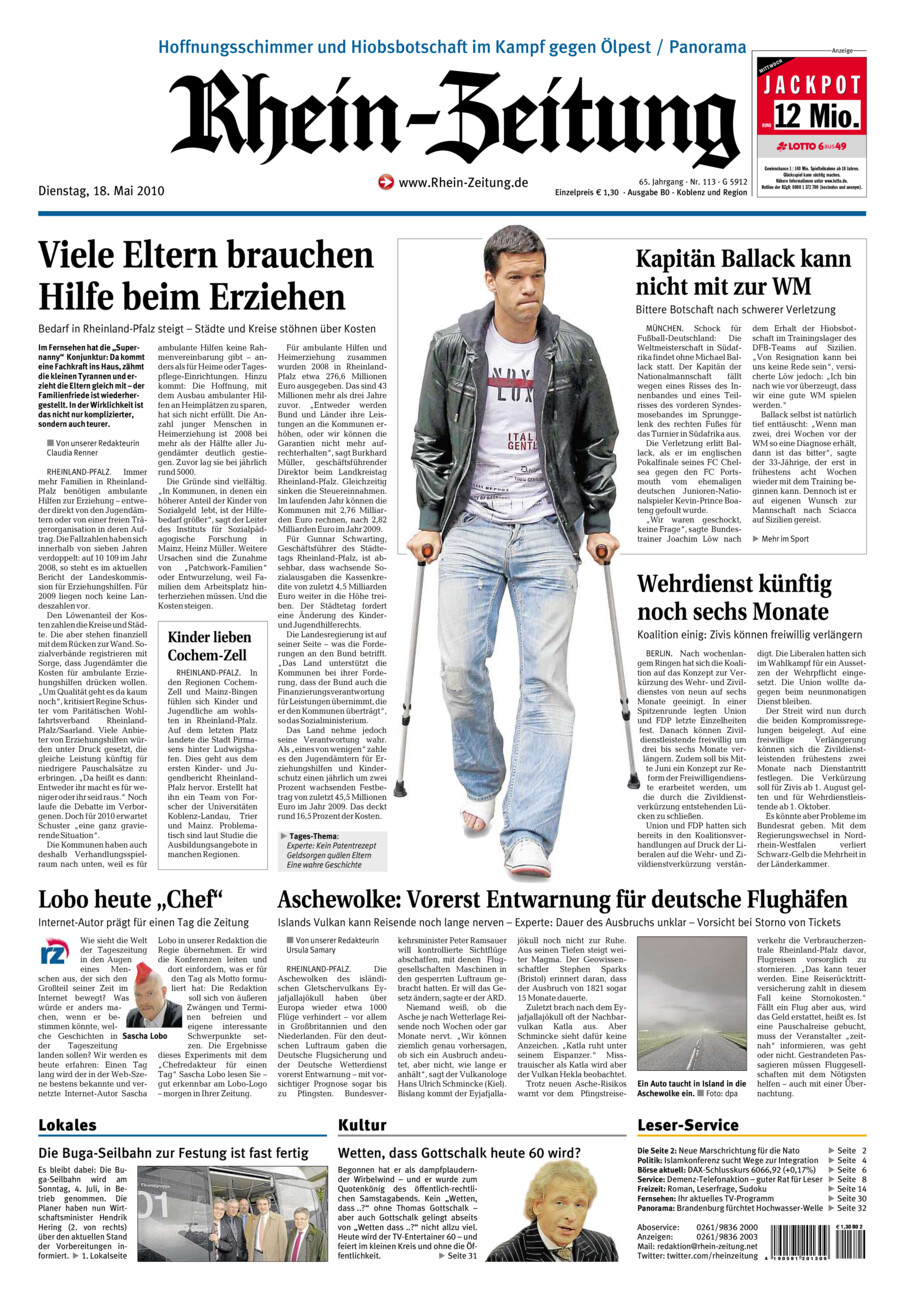 Rhein-Zeitung Koblenz & Region vom Dienstag, 18.05.2010